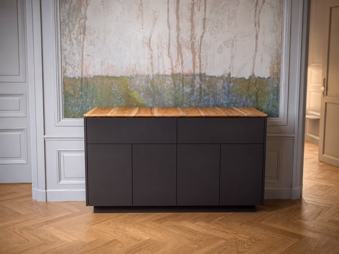 Soroteca teak used for cabinetry and worktops