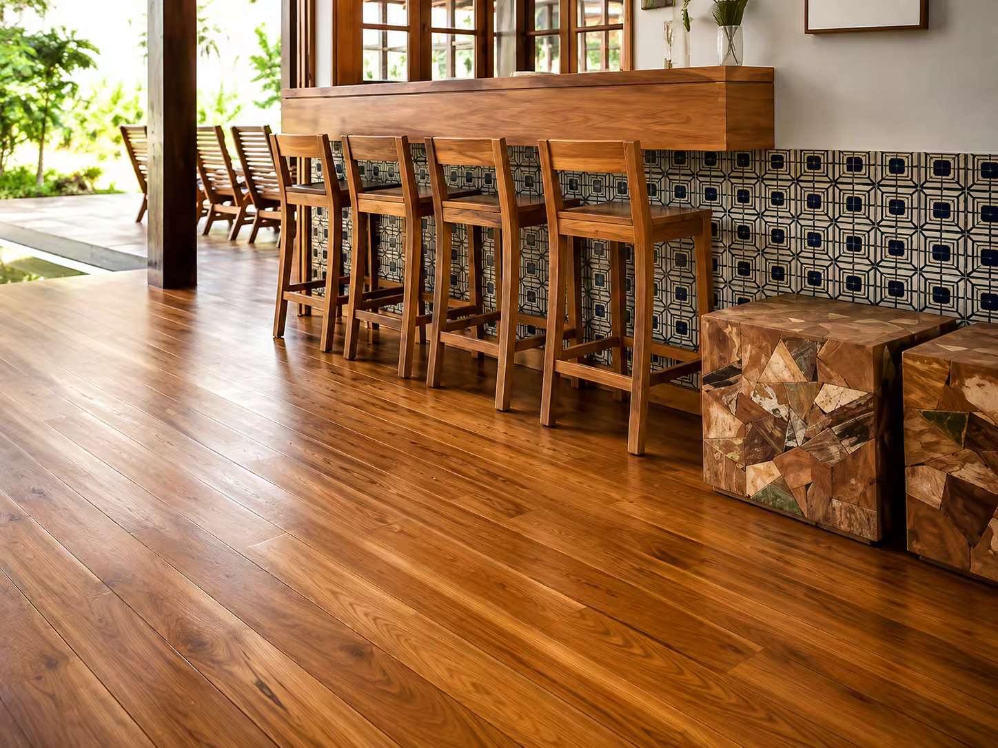 Flooring, FSC®-certified teak from Soroteca